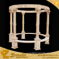 Outdoor White Carved Marble Gazebo for garden decoration